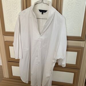 Ming Wang white tunic Shirt